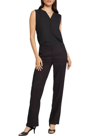 NYDJ Marilyn Straight Linen Blend Trousers