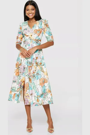 Closet Floral Full Skirt Dress
