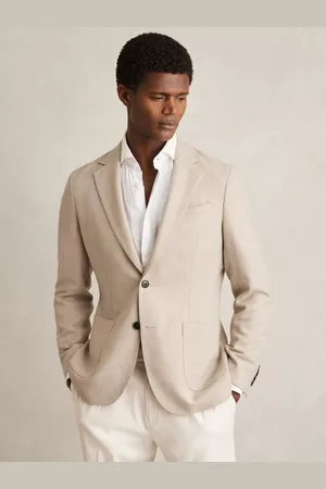 Reiss Stack Wool-Blend Slim-Fit Single-Breasted Textured Blazer