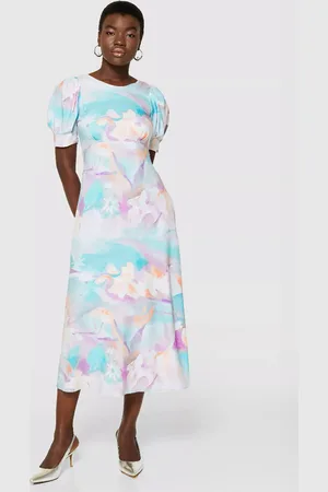 Closet Abstract V-Back Midi Dress