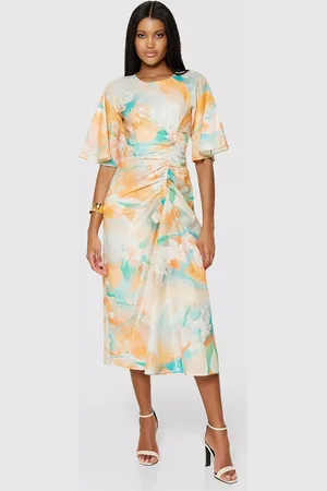 Closet Abstract Ruched Side Dress