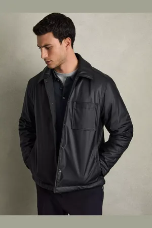 Reiss Hyde Faux Leather Shacket