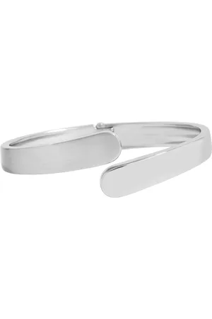Jon Richard Polished & Satin Open Hinge Bangle