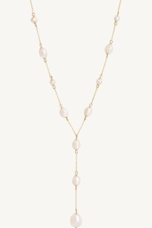 Jon Richard Pearl Lariat Necklace