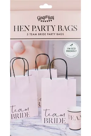 Ginger Ray Team Bride Party Bags, Pack of 5