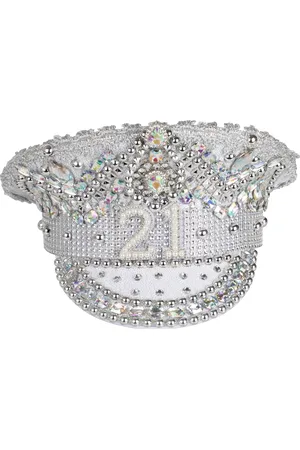 Ginger Ray 21st Milestone Hat, Silver