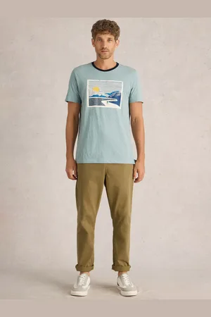 White Stuff Cotton Regular Fit Short Sleeve Peak Graphic T-Shirt