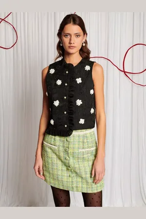 Sister Jane Dream Sequin Floral Jacquard Sleeveless Top