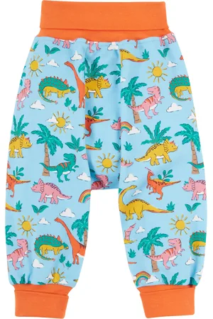 Frugi Baby Parsnip Organic Cotton Dinosaur Joggers