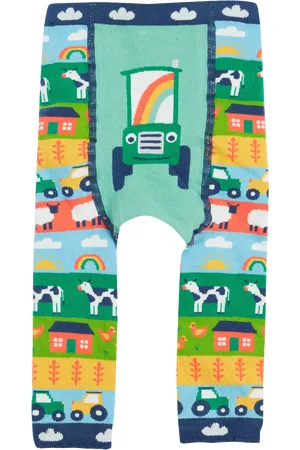 Frugi Baby Tractor Organic Cotton Rich Knitted Leggings