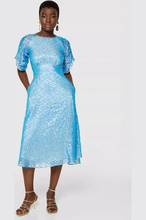 Closet Jacquard Spot Midi Dress