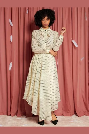 Sister Jane Dove Hearts Sheer Textured Maxi Dress