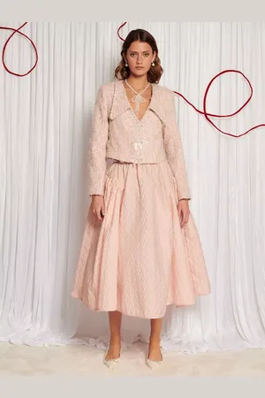 Sister Jane Dream Swift Jacquard Textured Midi Skirt