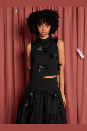 Sister Jane Birdie Bow Cropped Top