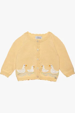 FrenchTrotters Baby Duckling Wool Blend Cardigan