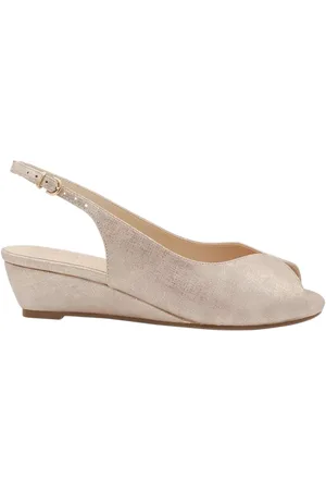 Paradox London Janine Wide Fit Low Wedge Slingback Sandals
