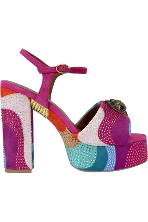 Kurt Geiger Kensington Crystal Embellished Platform Heeled Sandals