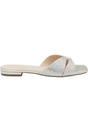 Paradox London Sedona Diamante Metallic Flat Sandals