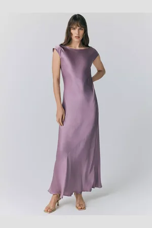 Ghost Averie Satin Midi Dress