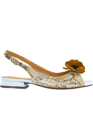Chie Mihara Tayda Snake Effect Leather Slingback Pumps