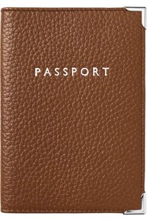 ASPINAL OF LONDON Pebble Leather Passport Cover