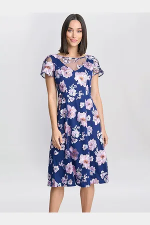 Gina Bacconi Floral A-Line Dress