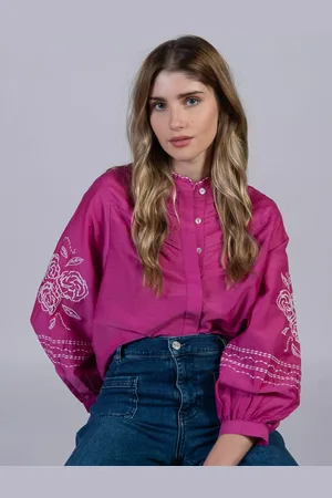 Cape Cove Rosehip Embroidered Shirt