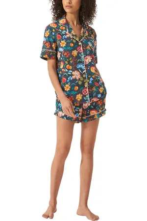 MYZAIA CALÇADOS Floral Pure Organic Cotton Short Pyjama Set