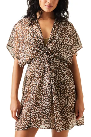 Accessorize Animal Print Chiffon Kaftan
