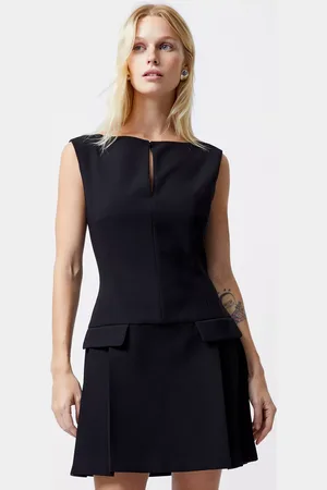 French Connection Azra Twill Pleated Mini Dress