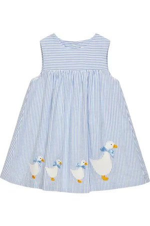 FrenchTrotters Baby Duck Pinafore Dress
