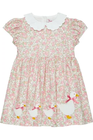 FrenchTrotters Baby Cotton Floral Rose Duck Dress