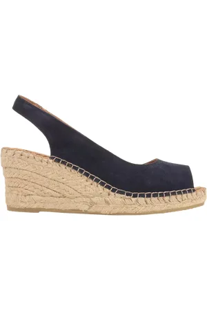JONES BOOTMAKER Rosanna Suede Wedge Heel Slingback Sandals