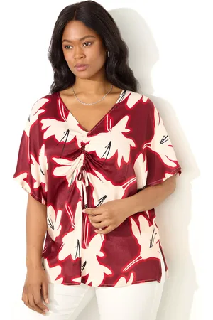 Live Unlimited London Floral Print Blouse, Red