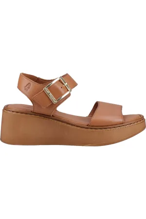 Hush Puppies Beatrix Leather Wedge Heel Strappy Sandals
