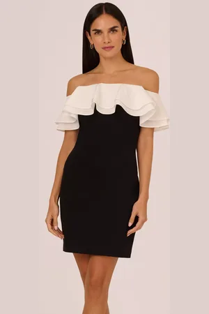 Adrianna Papell Adrianna by Knit Crepe Colour Block Mini Dress
