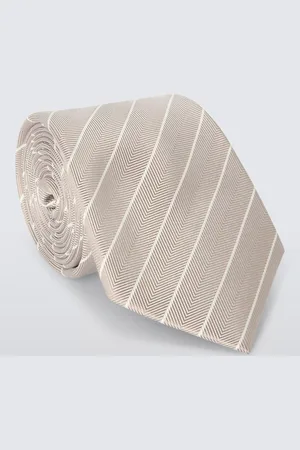 John Lewis Silk Herringbone Stripe Tie