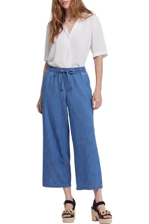 NYDJ Jayne Pull-On Wide Leg Ankle Trousers