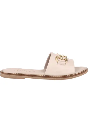 JONES BOOTMAKER Emillina Leather Buckle Mule Sandals