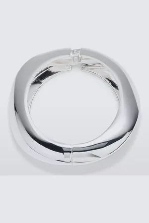 John Lewis Polished 3D Wave Effect Bangle Bracelet