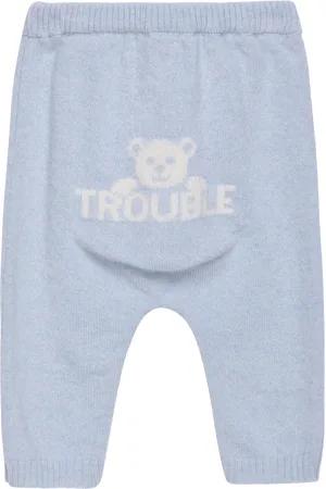 FrenchTrotters Baby Merino Wool & Cashmere Blend Slogan Leggings