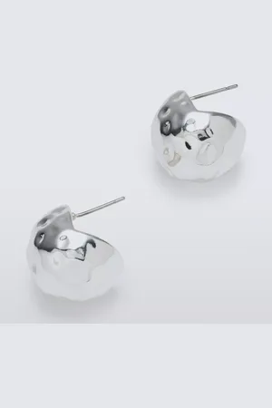 John Lewis Polished Large Hammered Effect Sphere Earrings