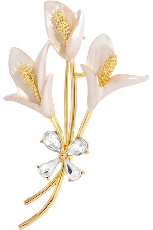 Jon Richard Floral & Bow Bouquet Brooch