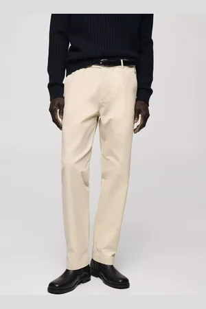 MANGO Elasticated Waist Straight Leg Trousers