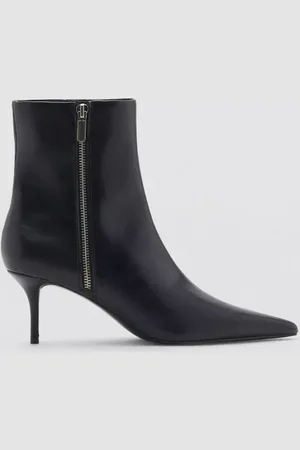 MANGO Zipi Pointed Heeled Ankle Boots