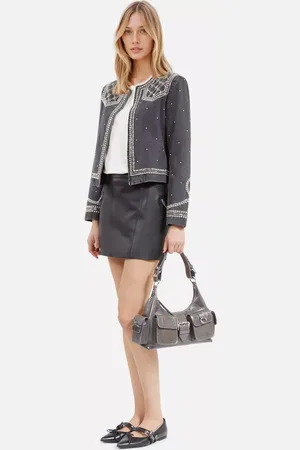 The Kooples Embroidered Denim Jacket