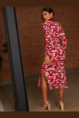 Chi Chi London Long Sleeve Midi Dress