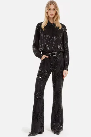 The Kooples Sequin Flare Trousers