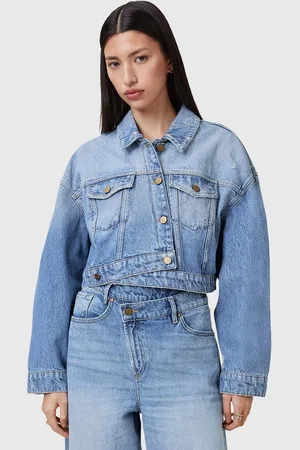 AllSaints Aki Crossover Organic Cotton Rich Denim Jacket