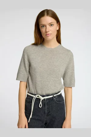 SELECTED Cille Wool Cashmere Blend Short Sleeve Jumper